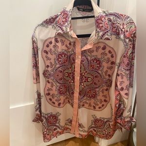 Zara Colorful Button-down Top